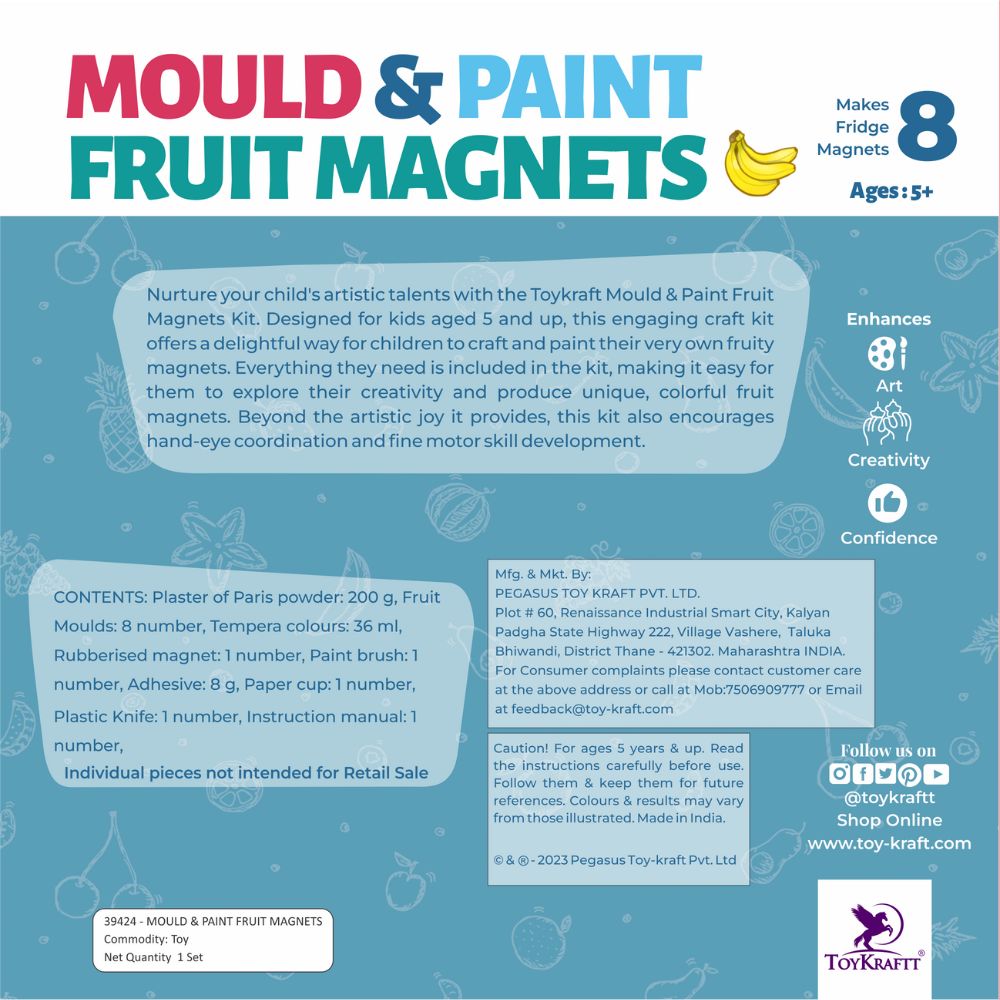 Mould & Paint - Fruit Magnets view 1